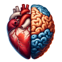 cuore e cervello raffigurante emotivo e logico pensiero contrasto png