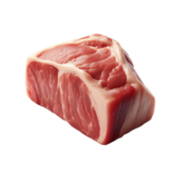 Top view of a fresh, raw red meat slice. Ideal for culinary presentations, recipe illustrations, and food photography. png