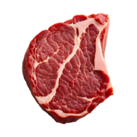 Fresh raw red meat steak. Top view. Perfect for culinary and restaurant projects. png