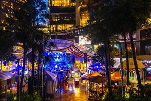 Pattaya Chon Buri Thailand 2018 Pattaya walking street night life at night in Pattaya Thailand. photo