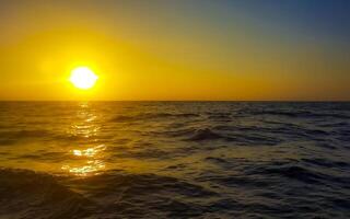 Maldives tropical paradise island golden sunset view from Rasdhoo. photo