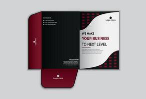 Business office stationary mockup template of File folder, annual report, van car, brochure, corporate. vector