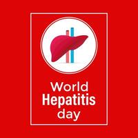 illustration of World Hepatitis Day ,July 28. Hand with liver and ribbon design illustration. Banner poster, flyer and background design. vector