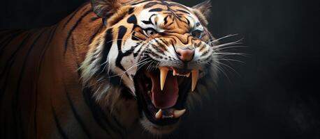 retrato y enojado tigre. foto