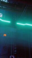 neon lights of futuristic sci fi city video