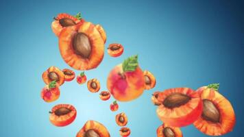 apricot fruit background video