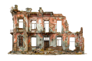 Ruins of an old brick mansion png