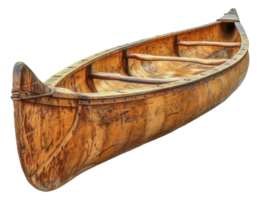 Vintage wooden canoe png