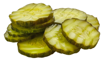 Stack of sliced pickles, cut out - stock . png