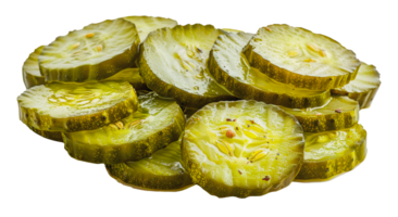 Stack of sliced pickles, cut out - stock . png