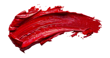 Vibrant red acrylic brush stroke png