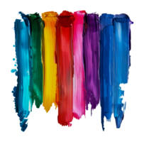 Multicolored paint strokes png