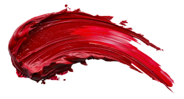 Glossy red paint stroke png