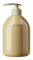 Rounded lotion bottle with white dispenser png