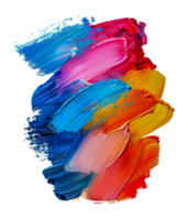 Multicolored paint strokes png