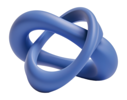 blu contorto loop nel liscio astratto modulo png