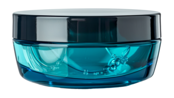 bleu cosmétique crème dans une transparent pot png