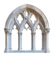 Gothic style architectural stone arch, cut out - stock .. png