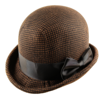 Jahrgang gemustert Bowler Hut mit Bogen Detail, Schnitt aus - - Lager . png