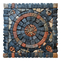 detallado Roca mosaico obra de arte en geométrico cuadrado diseño, cortar fuera - valores .. png