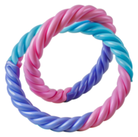 colorato contorto corda nel rosa e blu circolare forma, tagliare su - azione .. png