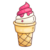 Summer Cartoon Clipart Sticker Ice Cream Isolated png