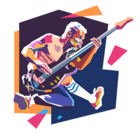 Flea Red Hot Chili Peppers wpap art style png