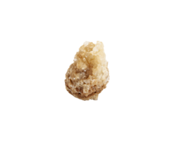 Quartz crystal isolated without background, semi-precious stones or gemstones design elements, side view. For text. Horizontal png