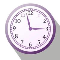 reloj icono en plano estilo con sombra. reloj. exactitud y puntualidad. vector