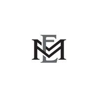 Letter EM or ME logo or icon design vector