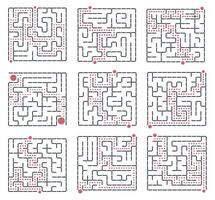Labyrinth with entrance and exit. A game that develops a labyrinth. Children's labyrinth. illustration. vector