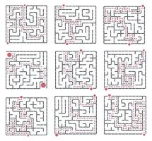 Labyrinth with entrance and exit. A game that develops a labyrinth. Children's labyrinth. illustration. vector