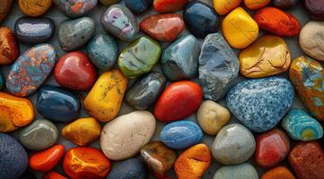 Close Up of Colorful Stones photo