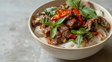 Footage showcasing the traditional Vietnamese beef noodle soup photo