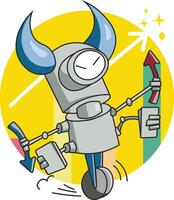 Logo OF AN INVESTMENT ROBOT vector