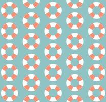 Abstract summer pattern swimming circle on a blue background. vector
