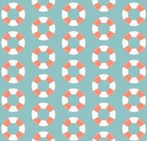 Abstract summer pattern swimming circle on a blue background. vector