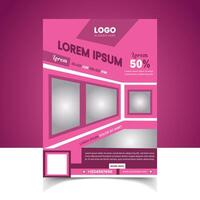 Cosmetics sale beauty salon discount and promotional flyer vector