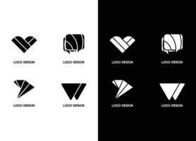 awesome geometric company corporate business Logo set vector