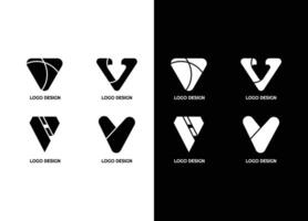 awesome geometric company corporate business Logo set vector