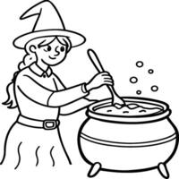 Halloween coloring pages for kids. Happy Halloween outline vector