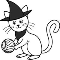 Halloween coloring pages for kids. Happy Halloween outline vector