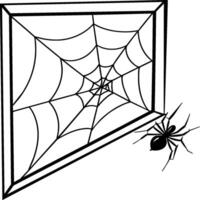 Halloween coloring pages for kids. Happy Halloween outline vector