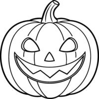 Halloween coloring pages for kids. Happy Halloween outline vector