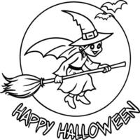 Halloween coloring pages for kids. Happy Halloween outline vector