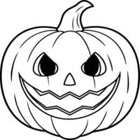 Halloween coloring pages for kids. Happy Halloween outline vector