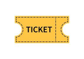 Flat Ticket Icon Illustration vector