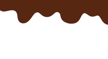 Derretido chocolate horizontal encabezamiento frontera marco para elemento decoración ilustración vector