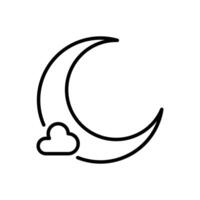 moon cloud icon design template vector