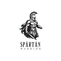 feroz espartano guerrero mascota - símbolo de fuerza y poder para juego de azar equipo dominación vector